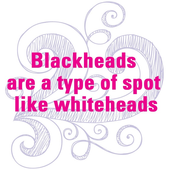 Blackheads are a types of spot like whiteheads